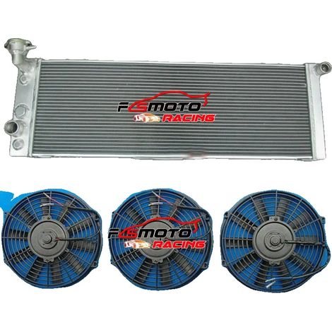 Radiador de aluminio, tamaño del núcleo 279 mm x 785 mm x 52 mm, tamaño total 338 mm x 917 mm x 169 mm, diámetro de entrada 32 mm, diámetro de salida 38 mm, compatible con Jeep Cherokee XJ 1991-2001 (1/5)