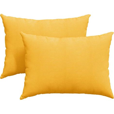 Maison Exclusive - Sofakissen 2 Stück Helles Gelb 70 x 50 cm Cord