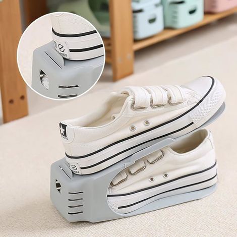 Etagere A Chaussures - Reglable 11-18 Cm - Antiderapante Avec Aeration - En Polypropylene - Lot De 10 (1/5)