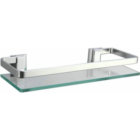 Tablette Étagère de Salle de Bain en Verre Trempé Murales 38.5X12X5.5cm - Tablette Étagère de Salle de Bain en Verre Trempé Murales 38.5X12X5.5cm (1/5)