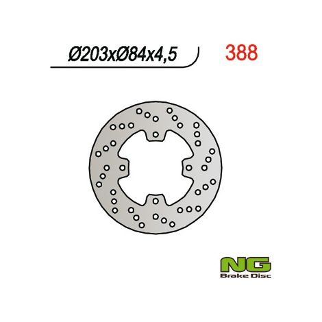 Disco de freno trasero de acero para Yamaha TZR 50 / MBK 50 (203x84x4,5 mm)