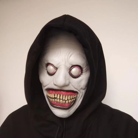 Hochwertige Latexmasken, sofort verfügbar. COS Smiling Exorcist White-Eyed Devil Masken, sofort verfügbar. (1/5)