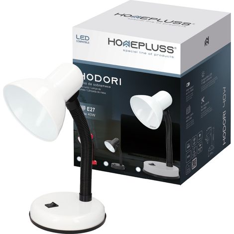 Flexo sobremesa Hodori E27 Blanco (1/4)