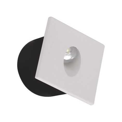 Spot encastrable LED mural carré blanc 3W 4000K – Économie d'énergie A++ – Découpe 65mm – Pour intérieur moderne – Horoz Electric (1/2)