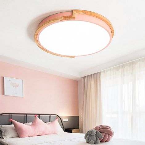 Plafonnier LED 50 cm, plafonnier moderne à encastrer, lumière décorative rose, luminaires à proximité du plafond (lumière chaude) (1/5)