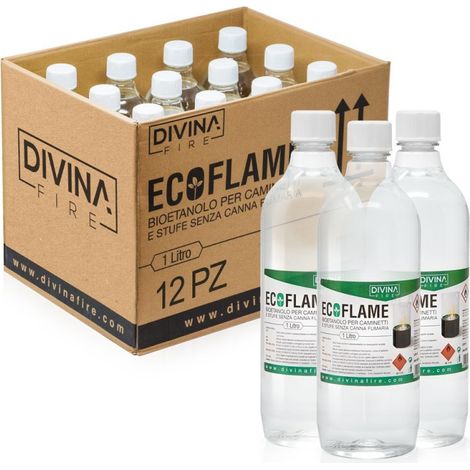 Bioéthanol Carburant Écologique Naturel pour Cheminées Biocamini X12 L (1/8)