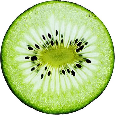Couverture en flanelle polaire, couverture 3D en papier d'emballage alimentaire, couverture ronde, jeté de lit, couverture ronde amusante et réaliste avec motif d'aliments, 119 cm (47 pouces) Kiwi (1/5)