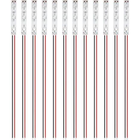 12 Pièces 50mm Pré Câblées LED SMD, Modélisme LED, 12-18V LED Bandes, Rouge 2835 (1/5)