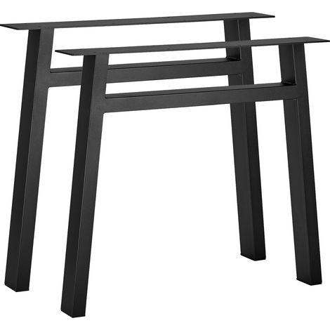 1 Paar (2 Stück) Tischgestelle H-Form Stahl schwarz matt Profil: 80 x 40 mm Höhe: 720 mm Tiefe: 800 mm Tischkufen Tischuntergestelle Tischkufen Kufengestelle von SOTECH (1/5)