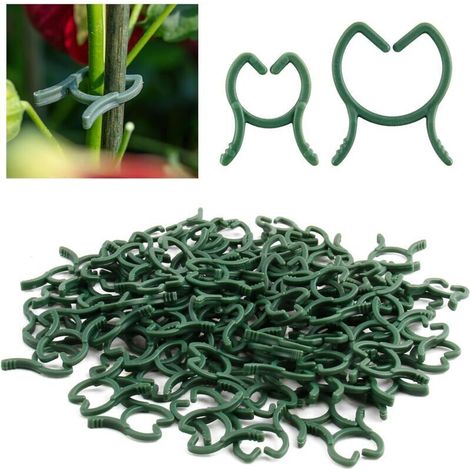 200 Pièces Clips de Support pour Plantes,Attache pour Tomates,Attache pour Plantes Grimpantes, Clips de Fixation Robustes pour Jardin Extérieur, Idéals pour Fruits, Légumes, Tomates - Tailles M+L