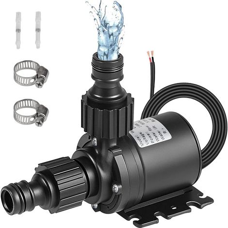 Pompe a Eau 12V DC, Mini Pompe à Eau Submersible 800L/H Max.5M, Mini Pompe submersible Sans Balai, Petite Pompe Aquarium, Pompes a Eau Ultra Silencieuse pour Aquarium Système de Circulation Eau (1/5)