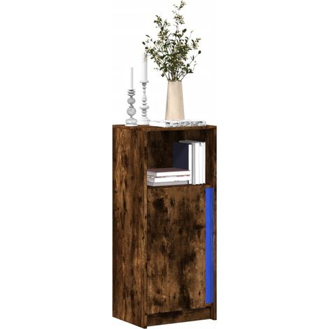 LED-Sideboard Räuchereiche 42,5x34x100 cm Holzwerkstoff