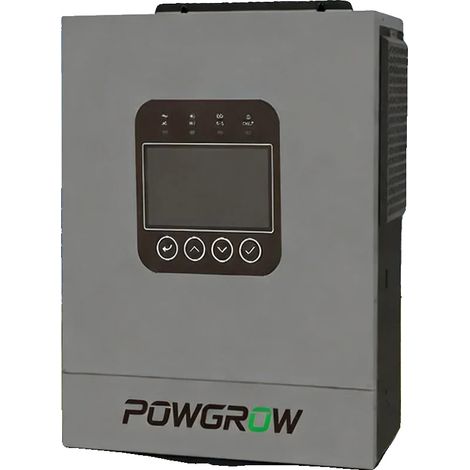 Inversor solar híbrido, potencia nominal de 6500 W, capacidad de sobretensión de 12 kVA, corriente de carga de 120 A, rango MPPT de 60-450 V, dimensiones 44,50 x 38,50 x 16,50 cm (1/5)