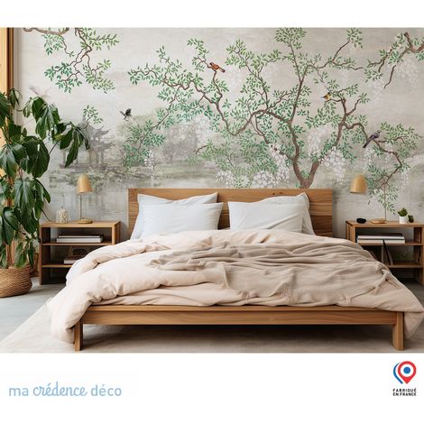 Papier peint : Estampe, Arbre au bord du lac - Intissé - 200 cm - 280 cm (1/5)