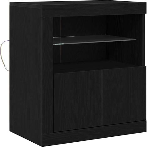 Maison Exclusive - Madia LED Nero 60,5 x 37 x 67 cm Legno multistrato