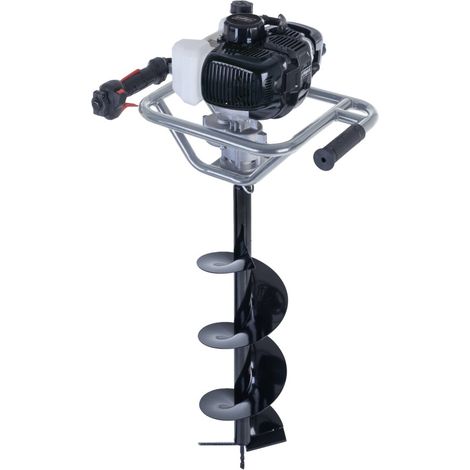 [JAMAIS UTILISE] Scheppach Tarière thermique EAT2000 noir - 52 cm³ - 1,4 kW / 1,9 CV - 3 mèches 100, 150 et 200 mm - Profondeur de perçage 800 mm - 370 tr/min