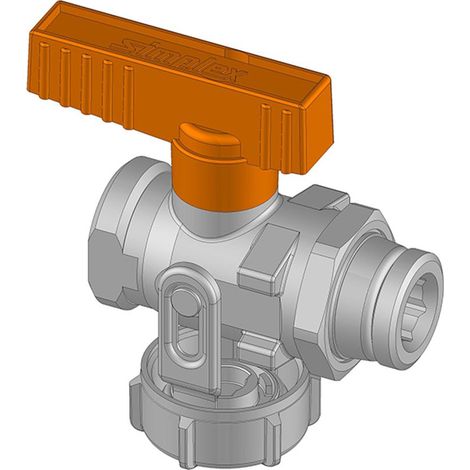 Flamco Maniglia a farfalla per rubinetto a sfera KFE DN15-20 pressofusione di zinco rosso, F10102