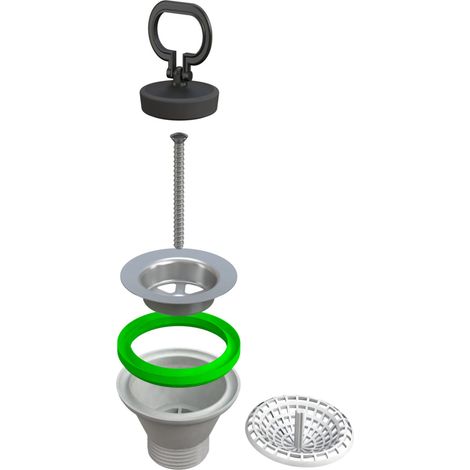 PILETTA GATTINARA IN PVC PER SIFONE LAVELLO PILOZZA IN PORCELLANA 1"1/4 (1/2)