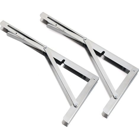 Équerre Pliante 250 mm,Support Console Pliable En Acier Inoxydable,Equerre Pour Etagere Murale (1/5)