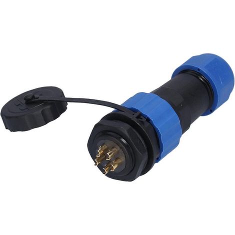 Luftfahrtstecker IP68 wasserdichter Stecker mit rückseitiger Mutter, Stecker und Buchse, Stoßanschluss, 380 V, SP205-Stift