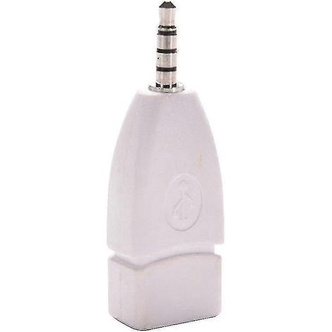 Adaptateur convertisseur de prise audio auxiliaire mâle 3,5 mm pour véhicule vers USB 2.0 femelle (1/5)