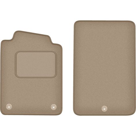 Alfombrillas delanteras para Chevrolet Corvette C6 targa/roadster (2004-2013), color beige.