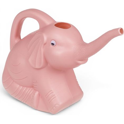 Arrosoir éléphant - 2 litres - Plastique robuste - Bec verseur précis - Jardin balcon chambre enfant - Rose (1/5)