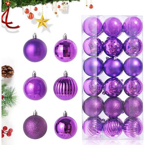 Bola De Decoracion - Bola De Navidad Plastico Incrustrable - Para Arbol Navidad Fiesta Boda Cumpleanos - Pack De 12 (1/5)