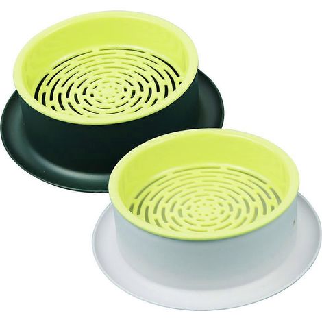 Lot de 2 pots hydroponiques pour herbe à chat, jardinière pour herbe à chat, pot de fleurs pour plantes à chat (1/5)