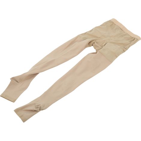 Bas de contention cuisse, collants à bout ouvert, chaussettes anti-douleur en polyuréthane couleur chair (collants à bout ouvert (couleur chair) S)