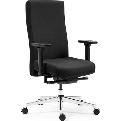 Ergonomischer Bürostuhl – Maximale Belastung: 150 kg – Bis zu fünf verstellbare Positionen – Fürs Homeoffice – Atmungsaktives Netzgewebe – Schwarz