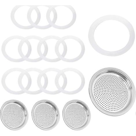 Lot de 16 filtres de rechange pour cafetière italienne Bialetti 6 tasses Moka Express (compatibles avec les modèles Fiammetta, Break, Happy, Dama et Moka Melody). (1/5)