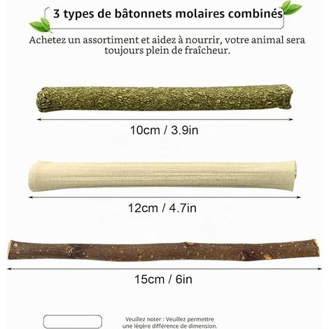 Rabbit Treats Rabbit Chew Toy Wooden Sticks For Chewing Teeth Cleaning 3 Flavors (1/4)
