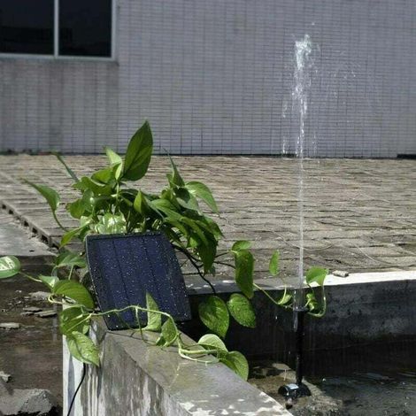 Pompe à eau solaire sans balais pour bassin, idéale pour les fontaines, avec panneau solaire 9V 2,5W offrant un débit de 200L / H. (1/2)
