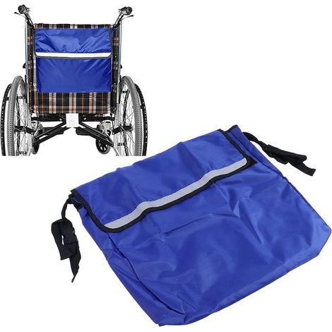 bolsa para silla de ruedas (azul),Accesorios para sillas de ruedas,Bolsa de almacenamiento para silla de ruedas,bolsa para silla de ruedas (1/4)