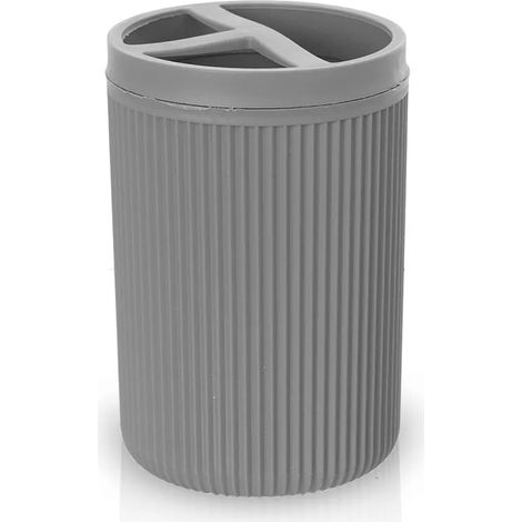 Portaspazzolini bagno da appoggio grigio in plastica Ring (1/4)