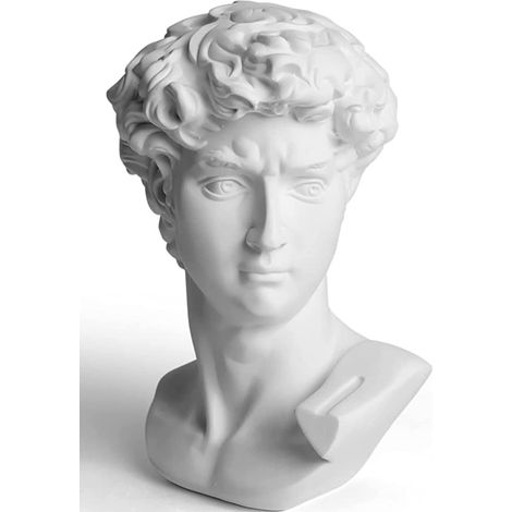 Figurine Buste en Résine 15cm Mythologie Grecque David Sculpture Décoration Maison Bureau Bibliothèque Cadeau Art DIY (1/5)