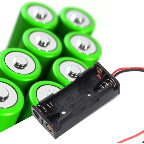 10 Stück 2 x 3 x AAA Batteriehalter Batteriefach Kunststoffbox mit Kabelanschluss 2 x AAA (1/5)