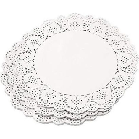 Napperon En Papier - Ronde - Qualité Alimentaire - Pour Mariage Fête Décoration Table - 150 Pièces