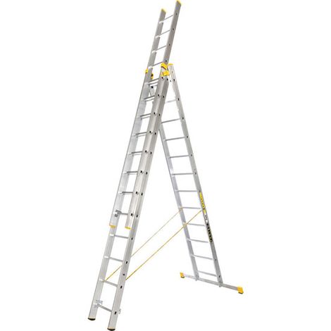 Scala componibile triplo uso - Altezza raggiungibile posizione scala semplice 8.41m - posizione scala doppia 5.81m - 8612