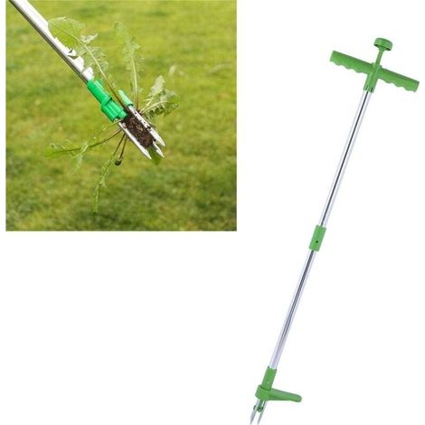DéSherbeur Debout, Extracteur De Mauvaises Herbes Portable avec 3 Griffes à Long Manche Tueur De Racines De Pelouse De Jardin Outil De Suppression De DéSherbeuses Manuel Accessoire De Jardin (1/5)