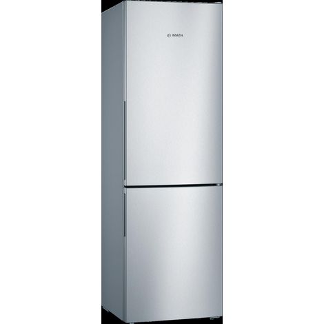 Bosch Serie 4, combinación frigorífico-congelador independiente con congelador inferior, 186 x 60 cm, aspecto acero inoxidable, KGV36VLEA (1/5)