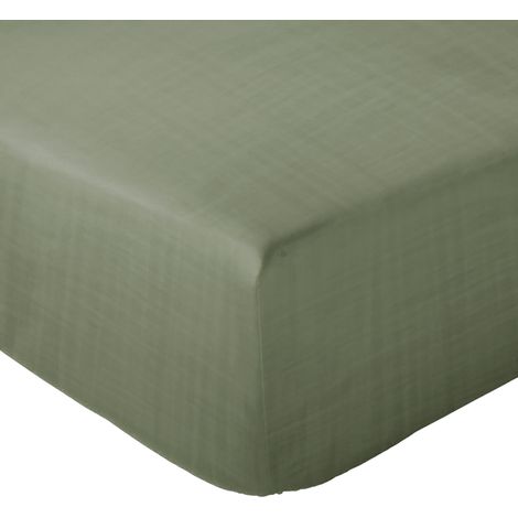 Drap housse mousseline de coton MILOS 140x200 cm (1/5)