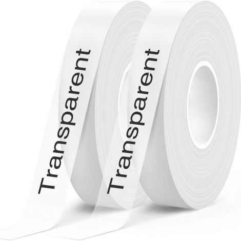 rollos de cinta adhesiva térmica para etiquetas, transparente, resistente al agua y al aceite, libre de BPA, para el hogar, la oficina y la escuela. (1/5)