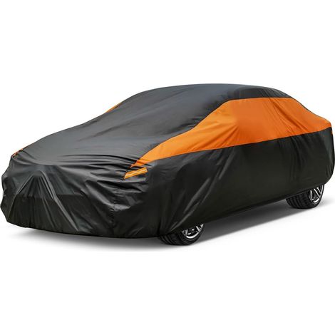 Car Cover for Coupe Sport Sedan Waterproof All Weather, Suitable for Hyundai Accent, Audi TT, Porsche 718/Boxster/Cayman, Nissan Versa/240SX, Subaru BRZ, BMW Z4, Mazda RX-8 etc.,2 Fit Sport Car/Sedan- (1/5)
