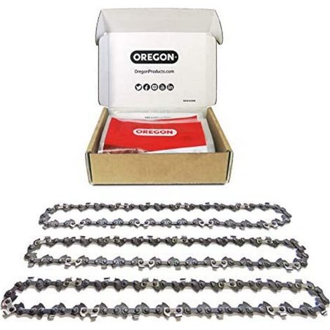 Oregon Confezione da 3 Catene 3/8" LP per Motosega da 52 Maglie di Trasmissione 1.3mm, Adatte a Barre da 35 cm, Compatibili con Husqvarna, McCulloch, Ryobi, Bosch ed altre marche (1/5)