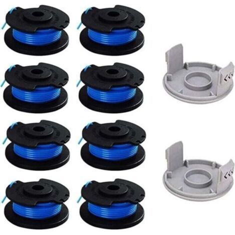 10 Paquets Bobine de Rechange pour Coupe-bordure pouce pour , Compatible Avec One + AC14RL3A, Coupe-fil Sans Fil , 8 Bobines + 2 Capuchons de Coupe (1/4)