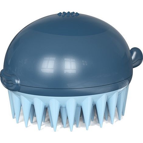 Brosse de bain pour poissons-globes pour animaux de compagnie, peigne de massage, produits de nettoyage pour chats et chiens,bleu (1/3)