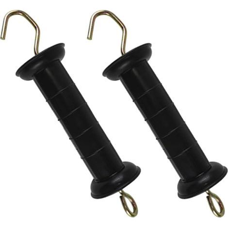 Poignée isolée en plastique noir pour clôture électrique - 25 cm, accessoire de sécurité pour jardin et ferme (1/5)