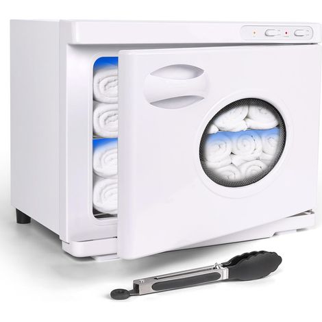 Chauffe-Serviettes 23L avec Stérilisation UV, Chauffe Serviette de Massage à Grande Capacité avec Fenêtre de Contrôle, Paniers INOX, Idéal Spa, Institut, Salon (1/5)